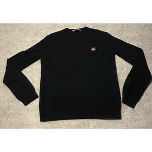 Alexander‎ McQueen MCQ Men M Sweater Wool Cashmere Knit Pink Swallow Black NWT